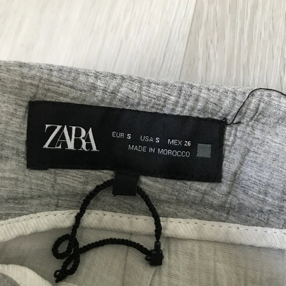 ZARA GRAY TROUSER PANT STRAIGHT LEG CREPE WOMENS SMALL